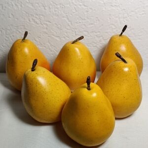 Set of Decorative Yellow Pears